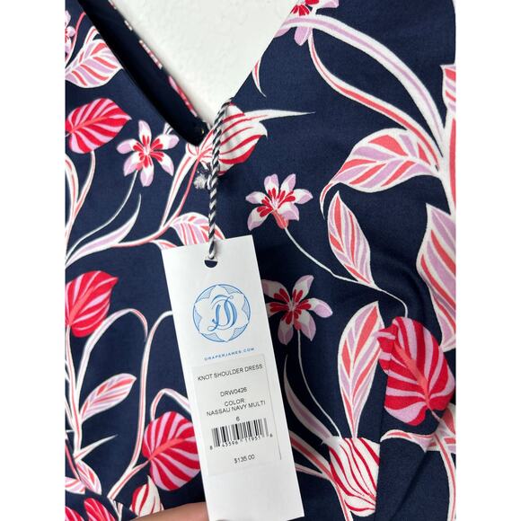 Draper James Knot Shoulder Floral A-Line Dress 6 NWT - Picture 4 of 10